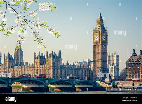 Big Ben In London At Spring Stock Photo Alamy