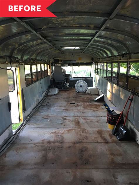 School Bus Transformation Into Cute Tiny Home Kitchn