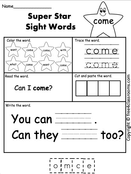 Reading Sight Words Archives Free And No Login Free4classrooms Free
