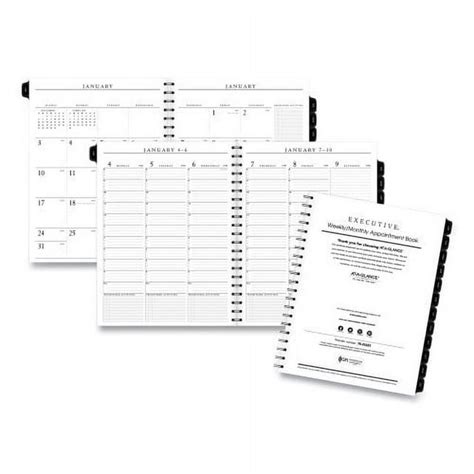 New At A Glance Executive Weeklymonthly Planner Refill With 15 Minute