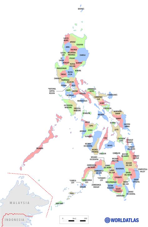 Philippines Political Map Philippine Map Philippines Satellite Image