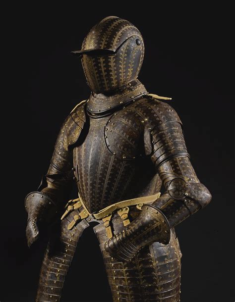 A North Italian Etched And Gilt Three Quarter Cuirassier Armour