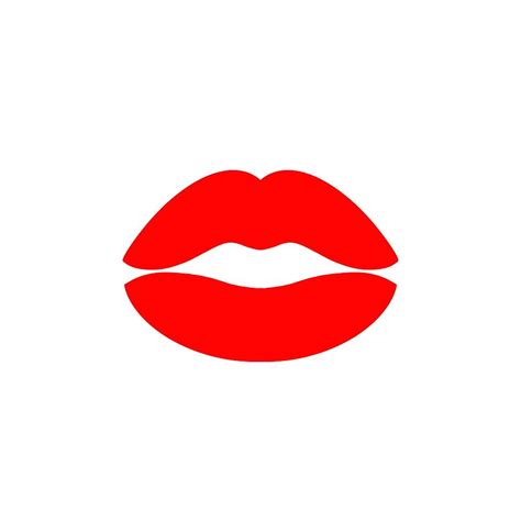 Red Lips White Digital Art By Nicole Wilson