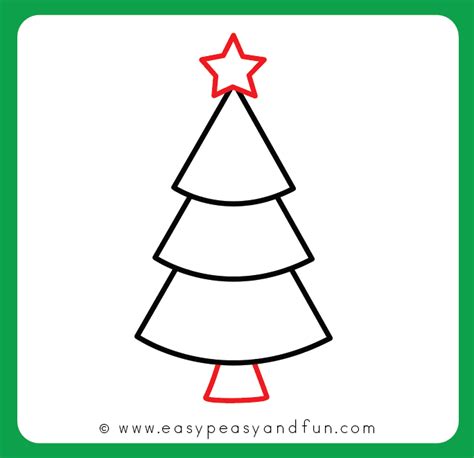 How To Draw A Christmas Tree Step By Step Drawing Tutorial