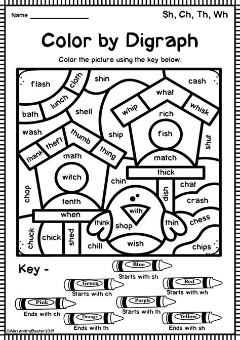 Digraph Worksheet Coloring Coloring Pages