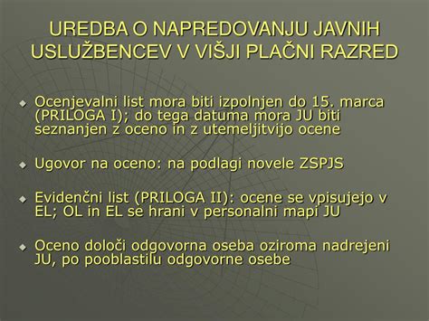 Ppt Ocenjevanje In Napredovanje V Javnem Sektorju Ljubljana