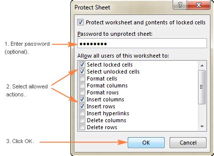 Here's how to lock cells in excel, which will allow others to read, but not edit certain cells (or all cells) in an excel spreadsheet. How to protect and unprotect Excel sheet with or without ...