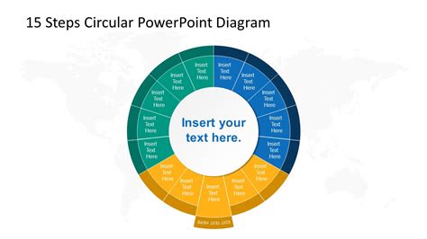 15 Steps Circular Powerpoint Diagram Slidemodel