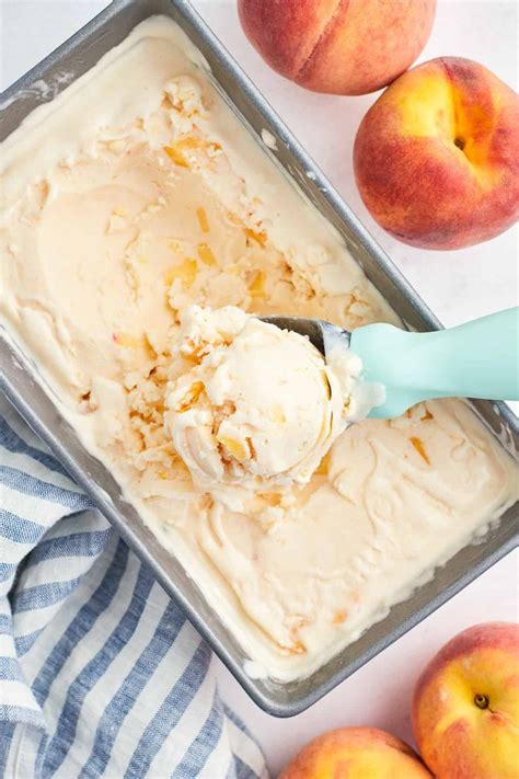 Skip The Frozen Yogurt Shop And Make Your Own Peach Frozen Yogurt At