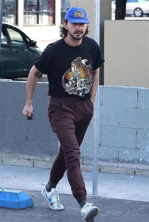 Shia Labeouf Runs Some Errands Wearing Nike Sneakers Looklive Mens Outfits Mens Street