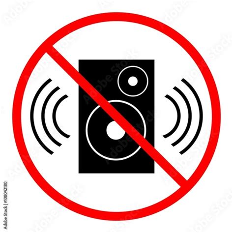 No Loud Music Sign Circular Buy This Stock Vector And Explore