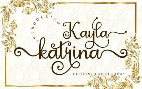 Book katrina for all your calligraphy needs: Kayla Katrina Calligraphy Font - Dafont Free