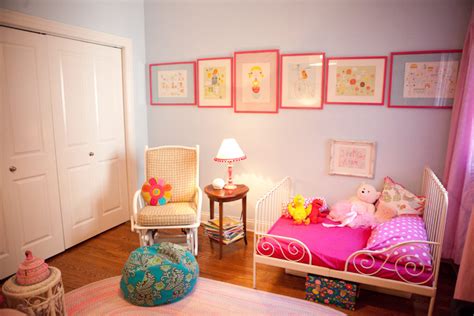 Kid's bedroom ideas for girls : Eclectic Hot Pink and Blue Toddler Girls Room - Project ...
