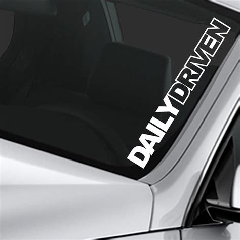 Daily Driven Sticker Lowered Car Truck Funny Window Decal Rear Window