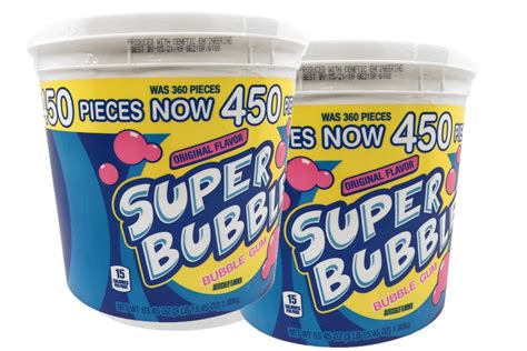 Super Bubble Original Bubble Gum 6345 Oz 450 Ct 2 Pack Walmart