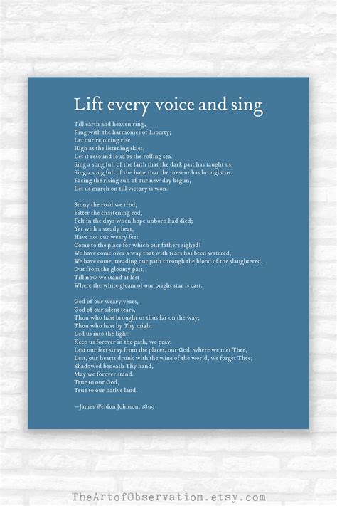 Lift Every Voice And Sing Lyrics Printable