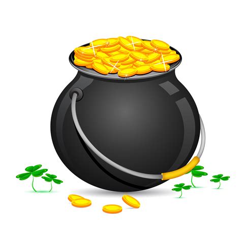 Gold Pot Vector At Collection Of Gold Pot Vector Free