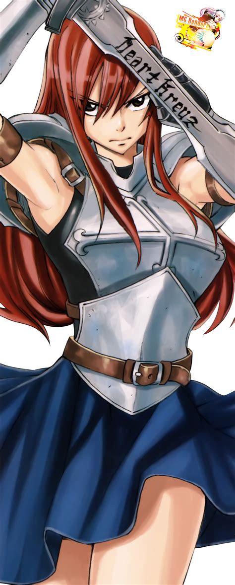 Fairy Tail Erza Scarlet Render Anime Png Image Without Background