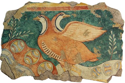 The Partridges Ancient Greek Fresco From The Palace Of Knossos The