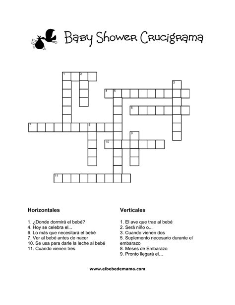 Crucigramas Para Baby Shower Pdf Sopa De Letras De Baby Shower Para