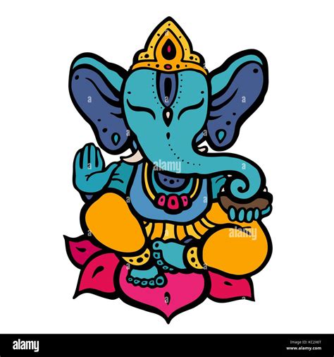 Hindu God Ganesha Stock Vector Image And Art Alamy