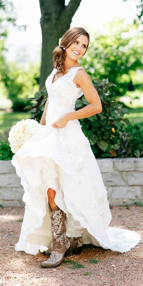 simple country style wedding dresses with boots trends 100 ideas femalin… country