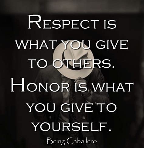 Respect Is What You Give To Others Honor Is What You Give To Yourself