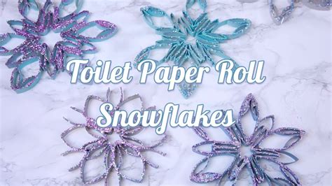 toilet paper roll snowflakes youtube