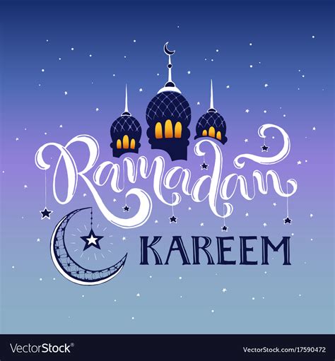 Download hand drawn ramadan kareem illustration for free. Ramadan kareem poster Royalty Free Vector Image
