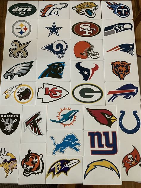 Nfl Logo Football Decal Stickers Choose Your Team 32 Teams Decor Free