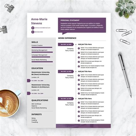 Excited To Share The Latest Addition To My Etsy Shop Resume Template