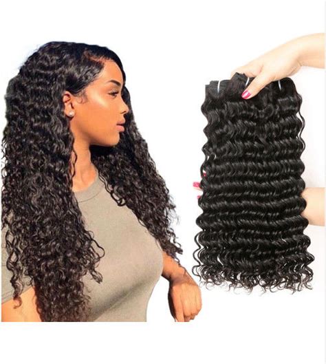 Deep Curl 100 Virgin Indian Hair Weave Unprocessed Human Hair Black