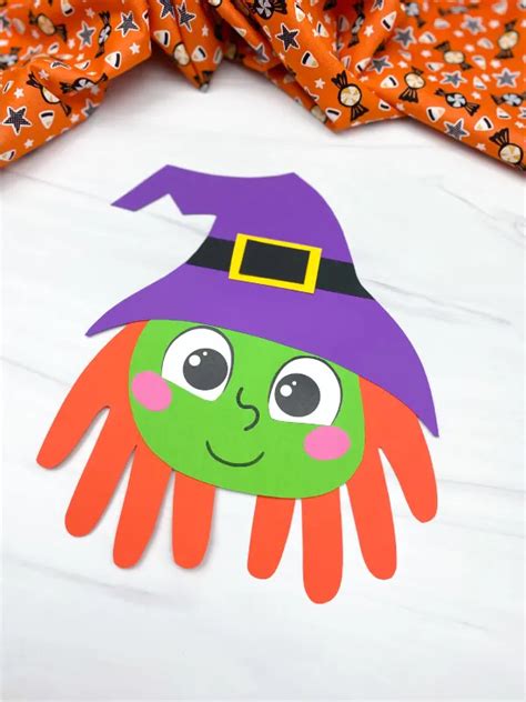 Handprint Witch Craft For Kids Free Template