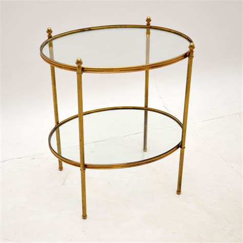 Vintage French Brass And Glass Side Table Retrospective Interiors