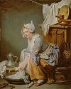 The Laundress Painting by Jean-Baptiste Greuze