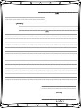 Lined handwriting paper worksheet education com. Friendly Letter Writing Paper by Second Grade Wonder | TpT