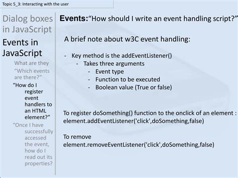 Ppt Dialog Boxes In Javascript Events In Javascript What Are They “which Events Are There