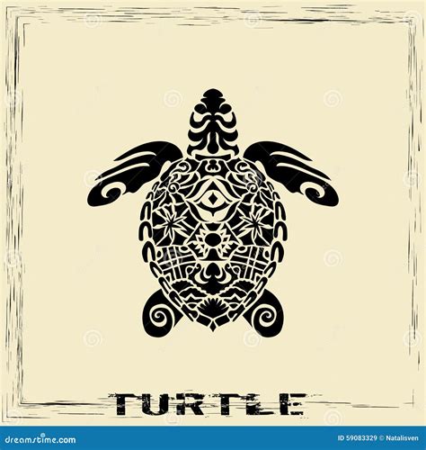 Totem Pole Turtle Stock Vector Illustration Of Ethnic 59083329