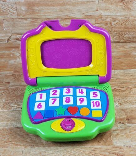 Barney The Dinosaur Learning Fun Laptop 5 Interactive Cards Vintage