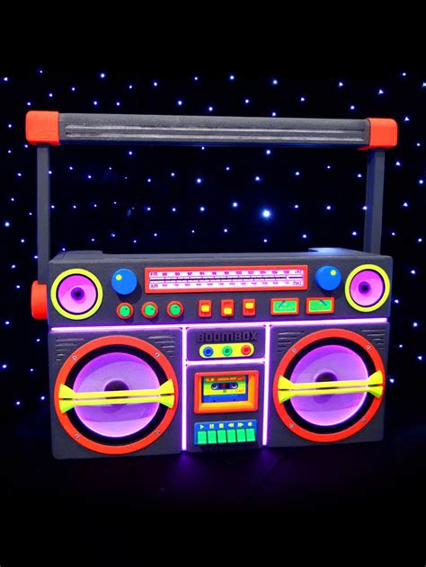 Giant Boombox Prop With Lights Fluorescent Eph Creative Event