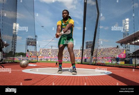 Tshepang Makhethe Of South Africa Competing In The Mens Hammer Final