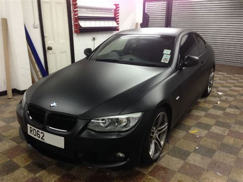 Bmw 320 D Wrapped Matte Satin Black By Wrapping Cars London