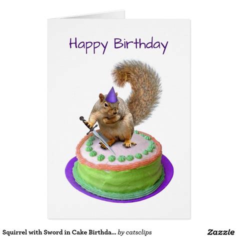 Create Your Own Card Happy Birthday Squirrel Create