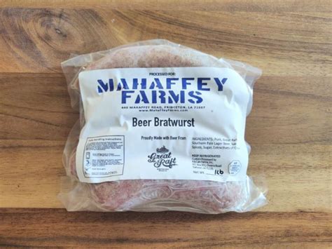 Beer Bratwurst Links Feat Southern Drawl Mahaffey Farms