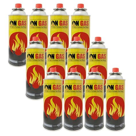 on gas butane fuel canister 12 pack