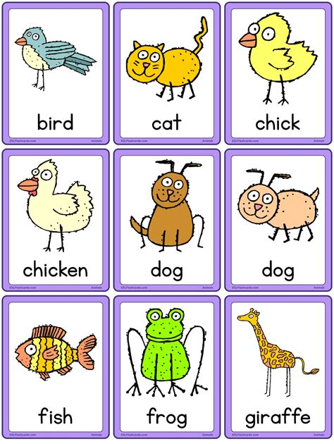 Printable Animal Flashcards For Toddlers Pdf Printable Cards
