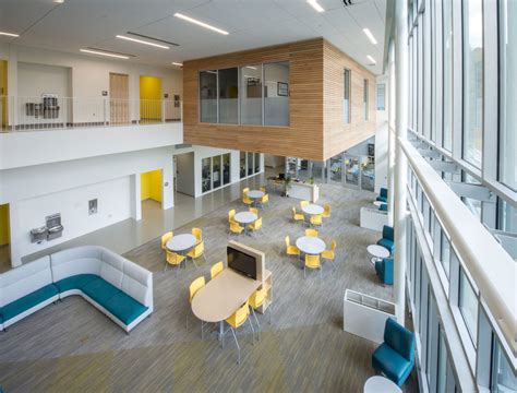 Innovative High School Lobby View Inside Barnhill Contracting Company