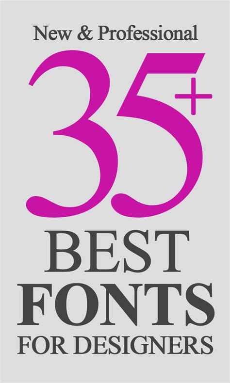 35 Best Fonts For Designers Fonts Graphic Design Junction