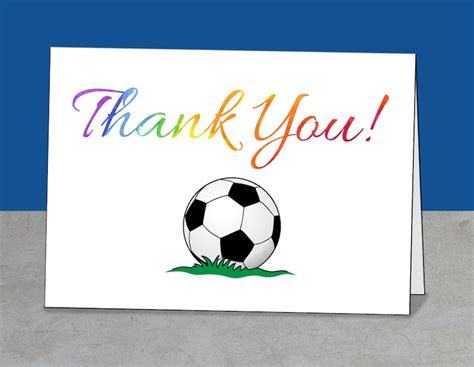 Printable Team Thank You Card For Soccer Coach Instant Etsy