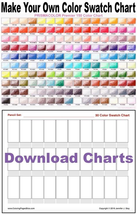 Prismacolor Premier Colored Pencil Swatch Charts Artofit